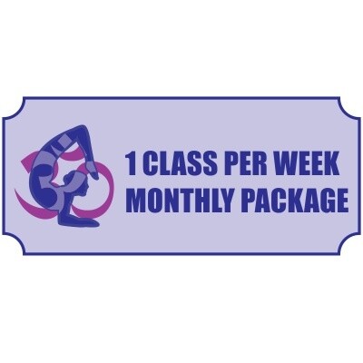 One Class Per Week Monthly Package